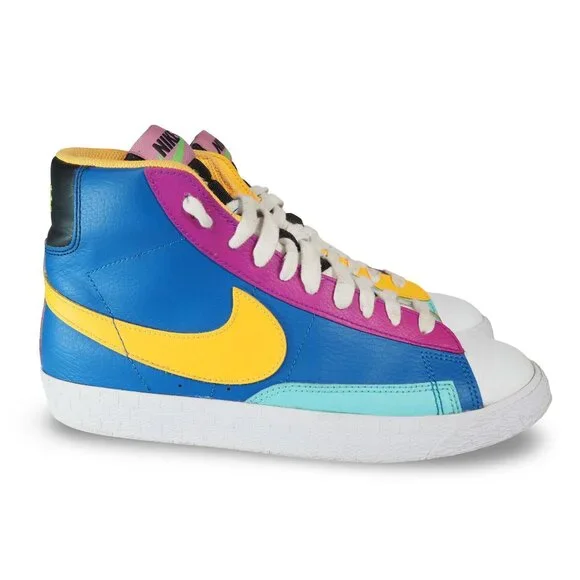 Nike Blazer Mid GS Aurora Purple Orange Youth 6 Women's 7.5 CZ9441-400 Color - Picture 4 of 11